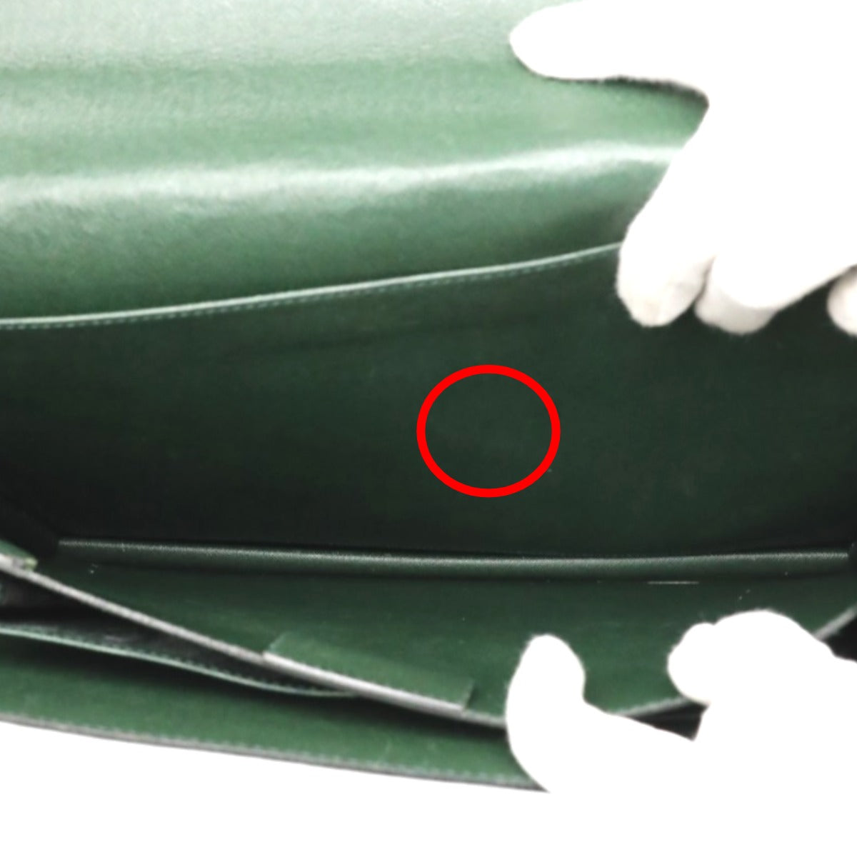 LOUIS VUITTON Business bag M30034 leather green Documents bag Epithea Taiga Moskova mens Used