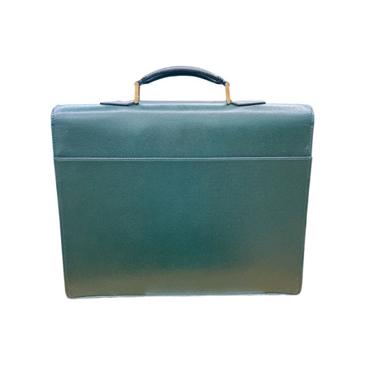 LOUIS VUITTON Business bag M30034 leather green Documents bag Epithea Taiga Moskova mens Used