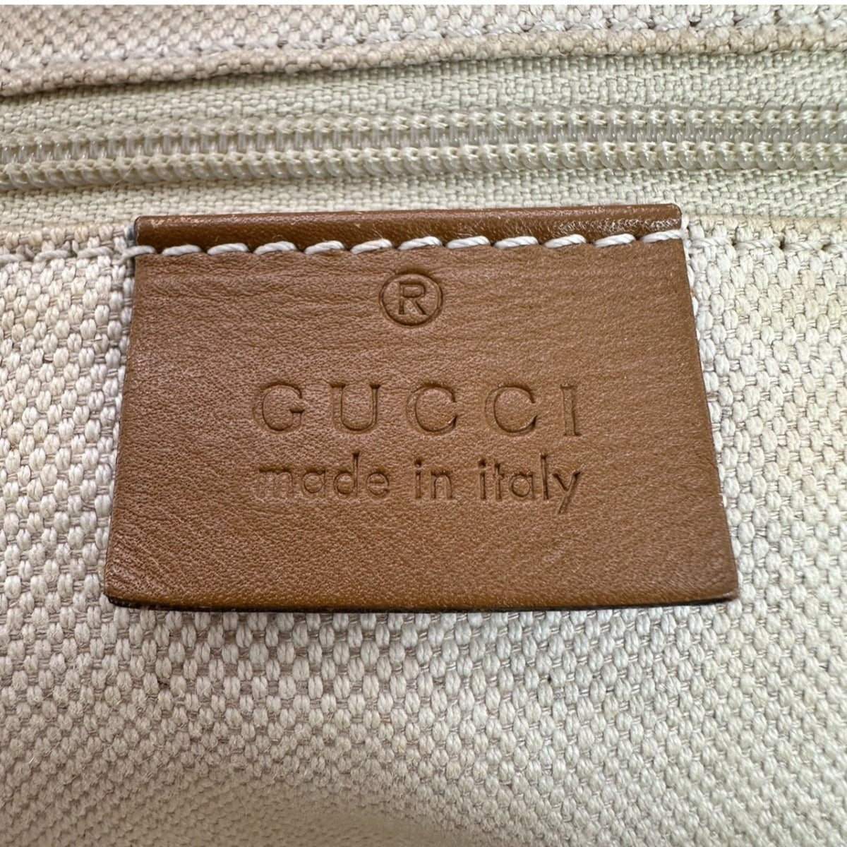 GUCCI Tote Bag 247902 canvas Beige x brown 2WAYShoulder Bag Diamante Women Used