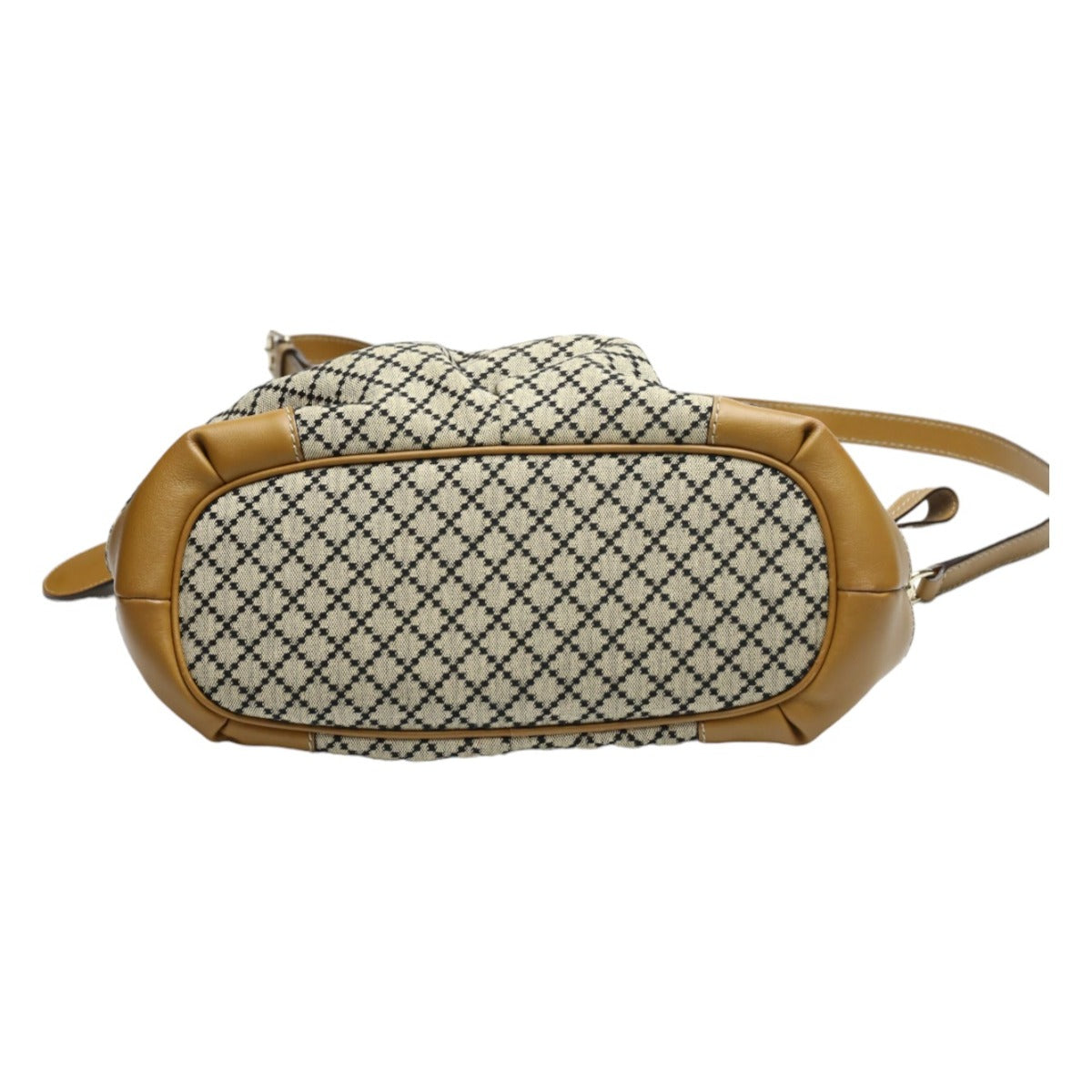 GUCCI Tote Bag 247902 canvas Beige x brown 2WAYShoulder Bag Diamante Women Used