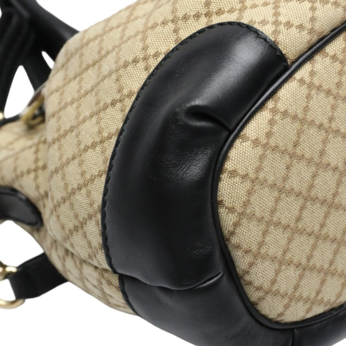 GUCCI Shoulder Bag 247902 canvas Black x beige 2WAYShoulder Bag Diamante Women Used