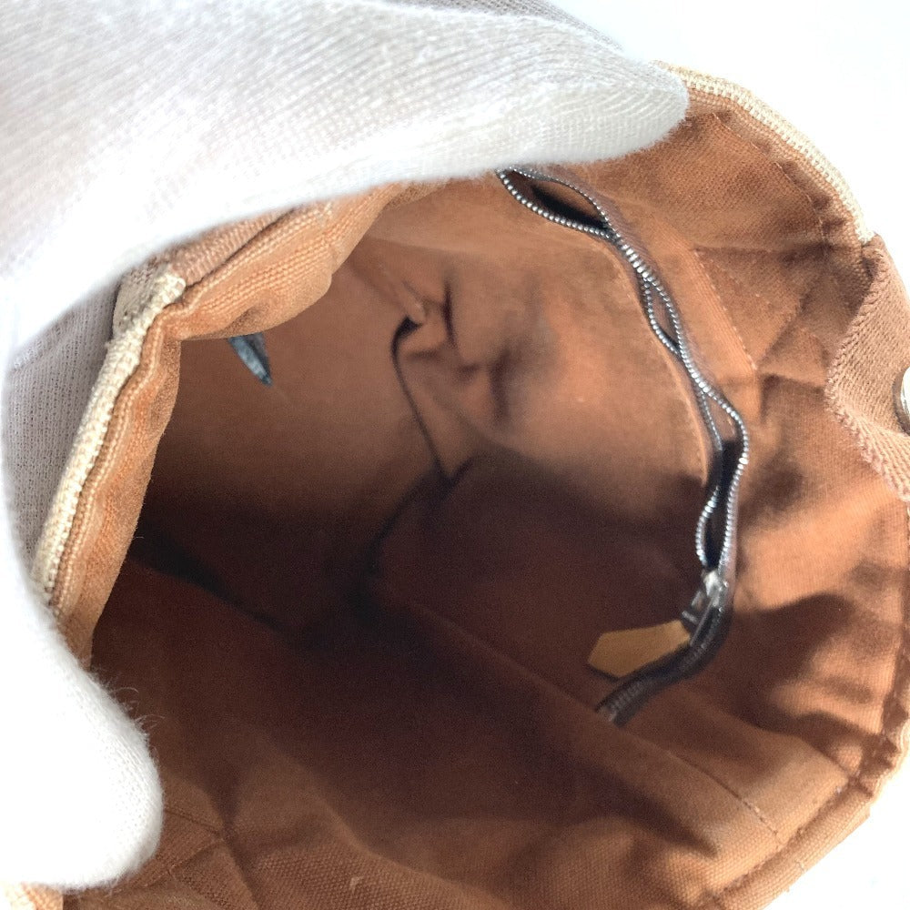 HERMES Handbag canvas Brown Sakso PM Women Used
