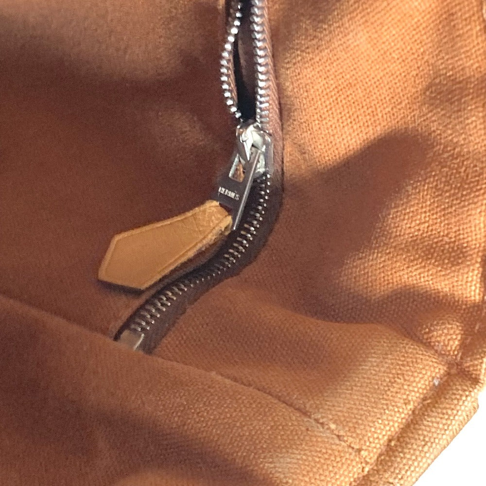 HERMES Handbag canvas Brown Sakso PM Women Used