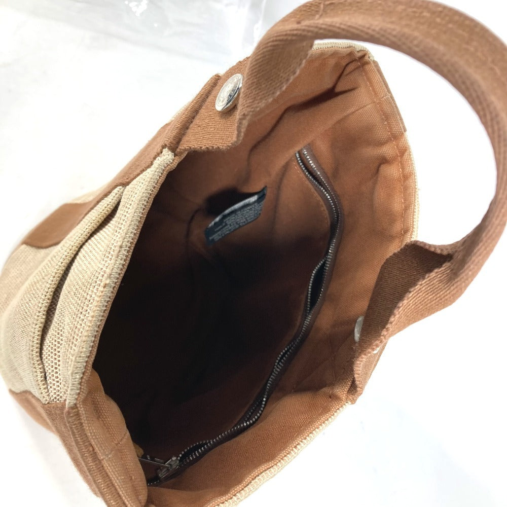 HERMES Handbag canvas Brown Sakso PM Women Used