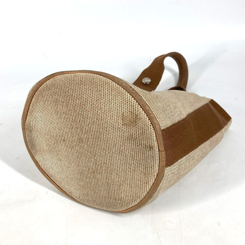 HERMES Handbag canvas Brown Sakso PM Women Used