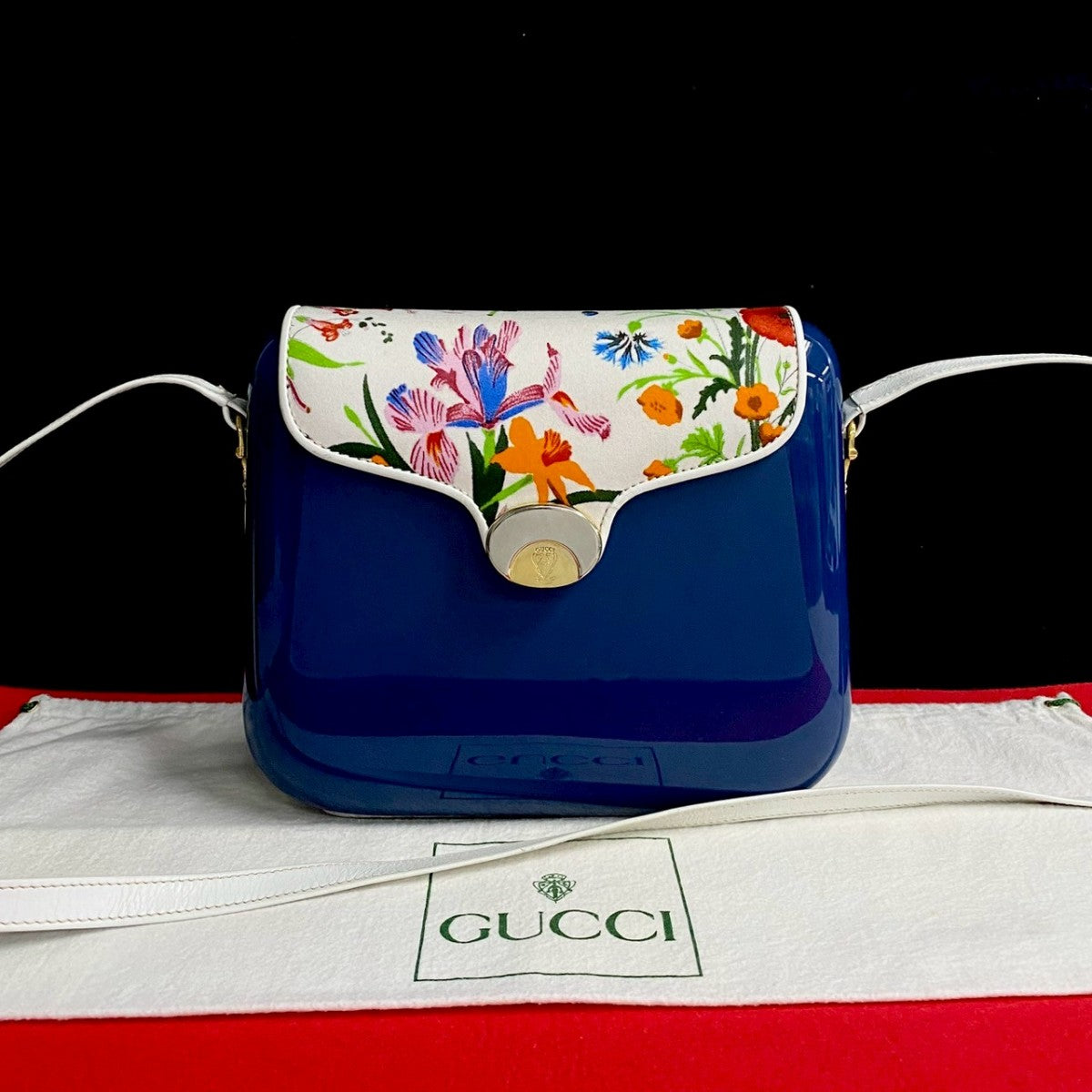 GUCCI Shoulder Bag plastic blue