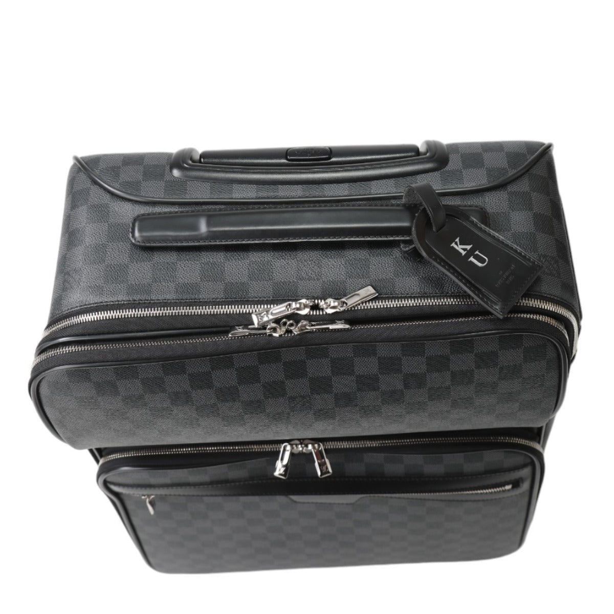 LOUIS VUITTON Carry Bag N23300 Damier Grafitto Canvas gray Travel bag on casters Damier Pegas 55 unisex(Unisex) Used
