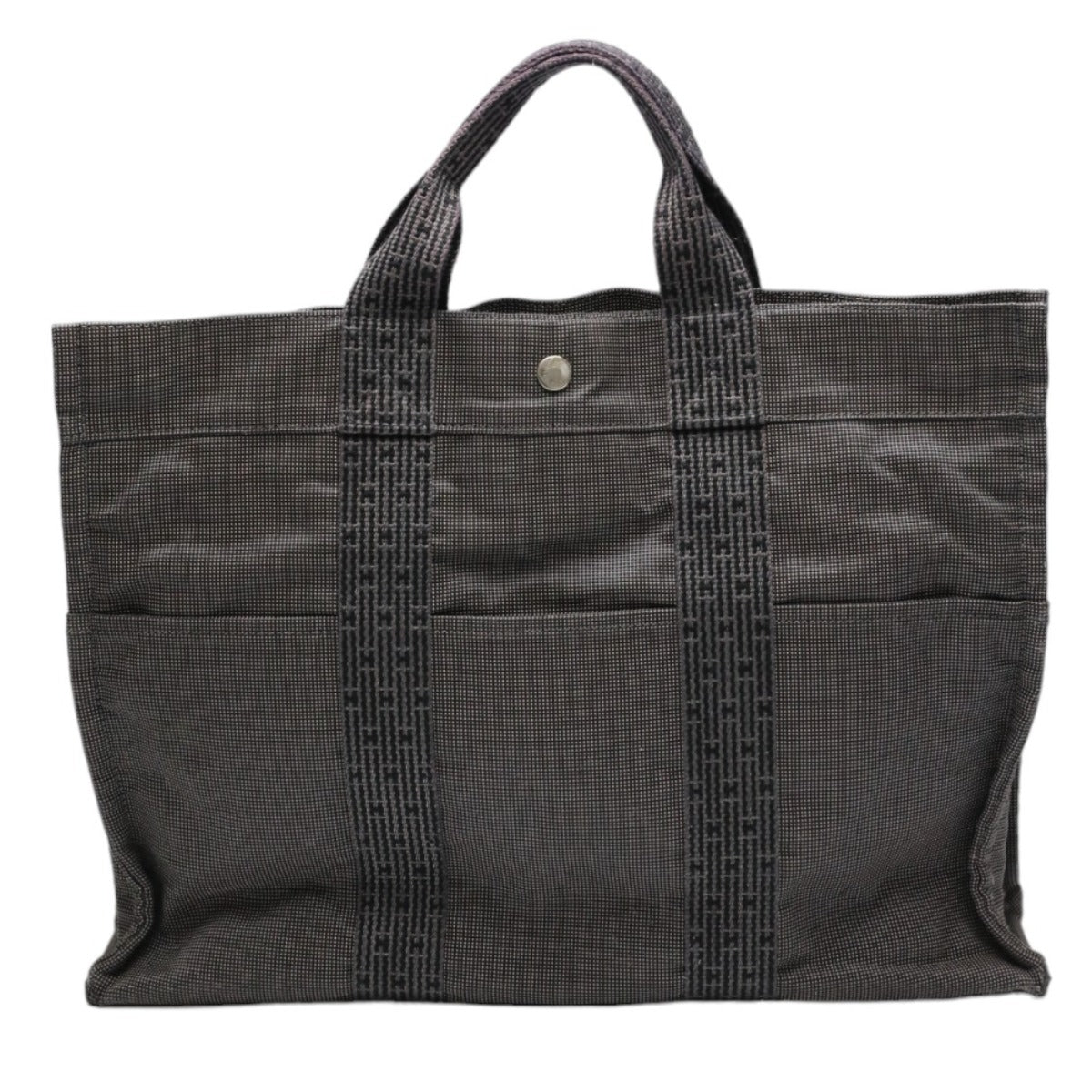 HERMES Tote Bag canvas gray Tote Bag Fool ToeMM Her Line mens(Unisex) Used