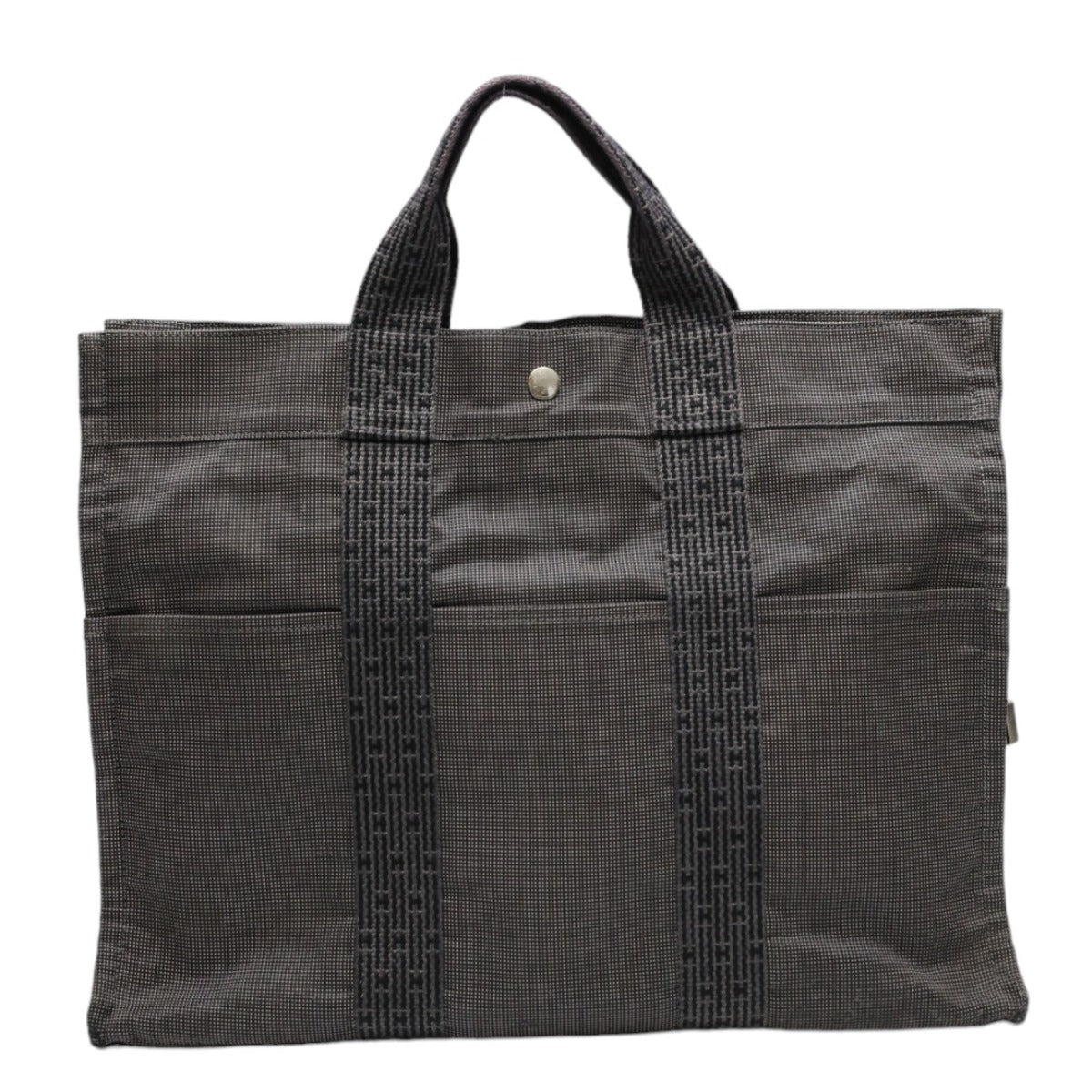 HERMES Tote Bag canvas gray Tote Bag Fool ToeMM Her Line mens(Unisex) Used