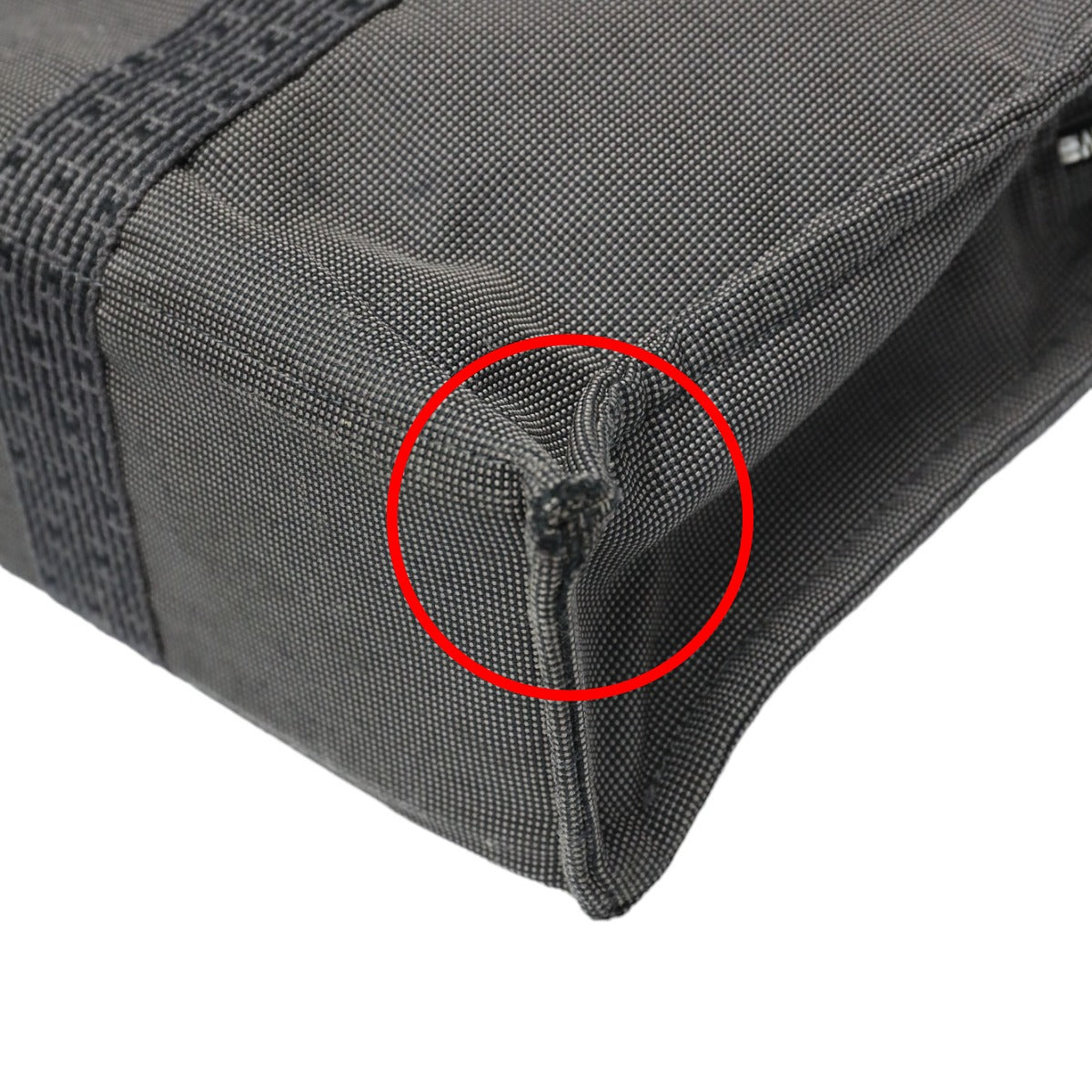 HERMES Tote Bag canvas gray Tote Bag Fool ToeMM Her Line mens(Unisex) Used