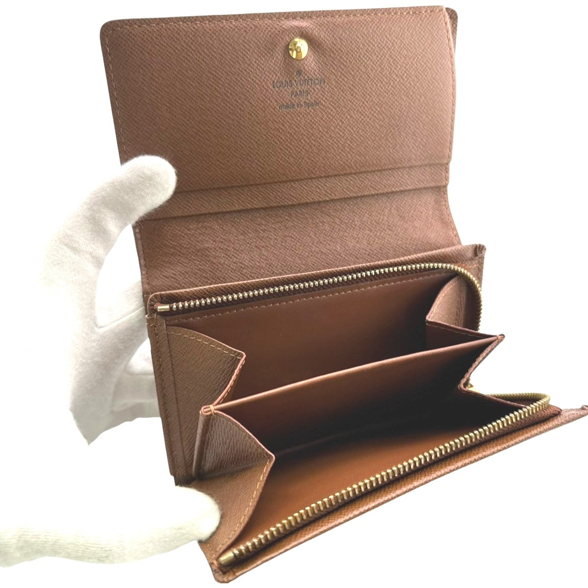 LOUIS VUITTON Bifold Wallet M61736 Monogram canvas Brown Monogram Porto Monevier Tresor