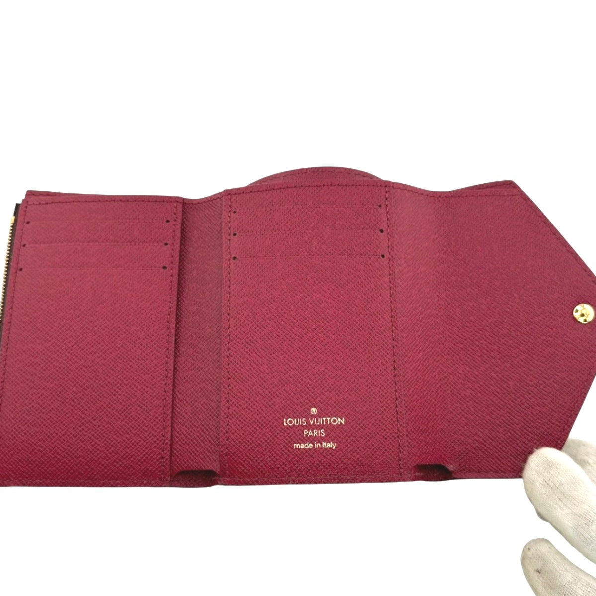 LOUIS VUITTON Coin case M41938 Monogram canvas Fuchsia Coin purse with Card Case Monogram Portefeuille Victorine Women Used
