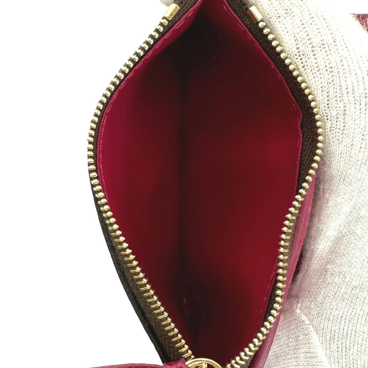 LOUIS VUITTON Coin case M41938 Monogram canvas Fuchsia Coin purse with Card Case Monogram Portefeuille Victorine Women Used
