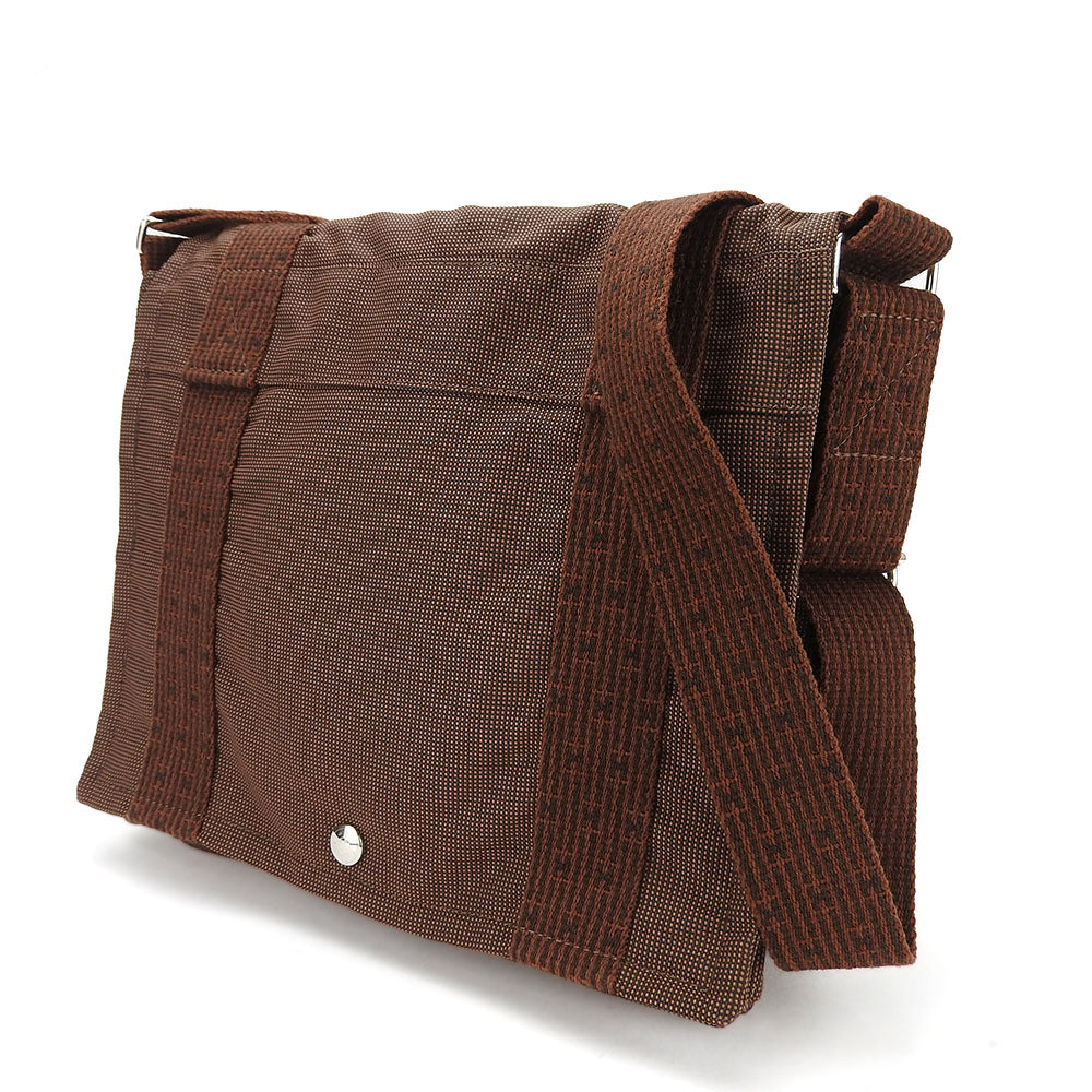 HERMES Shoulder Bag canvas Brown Her Line Bassus PM unisex(Unisex) Used