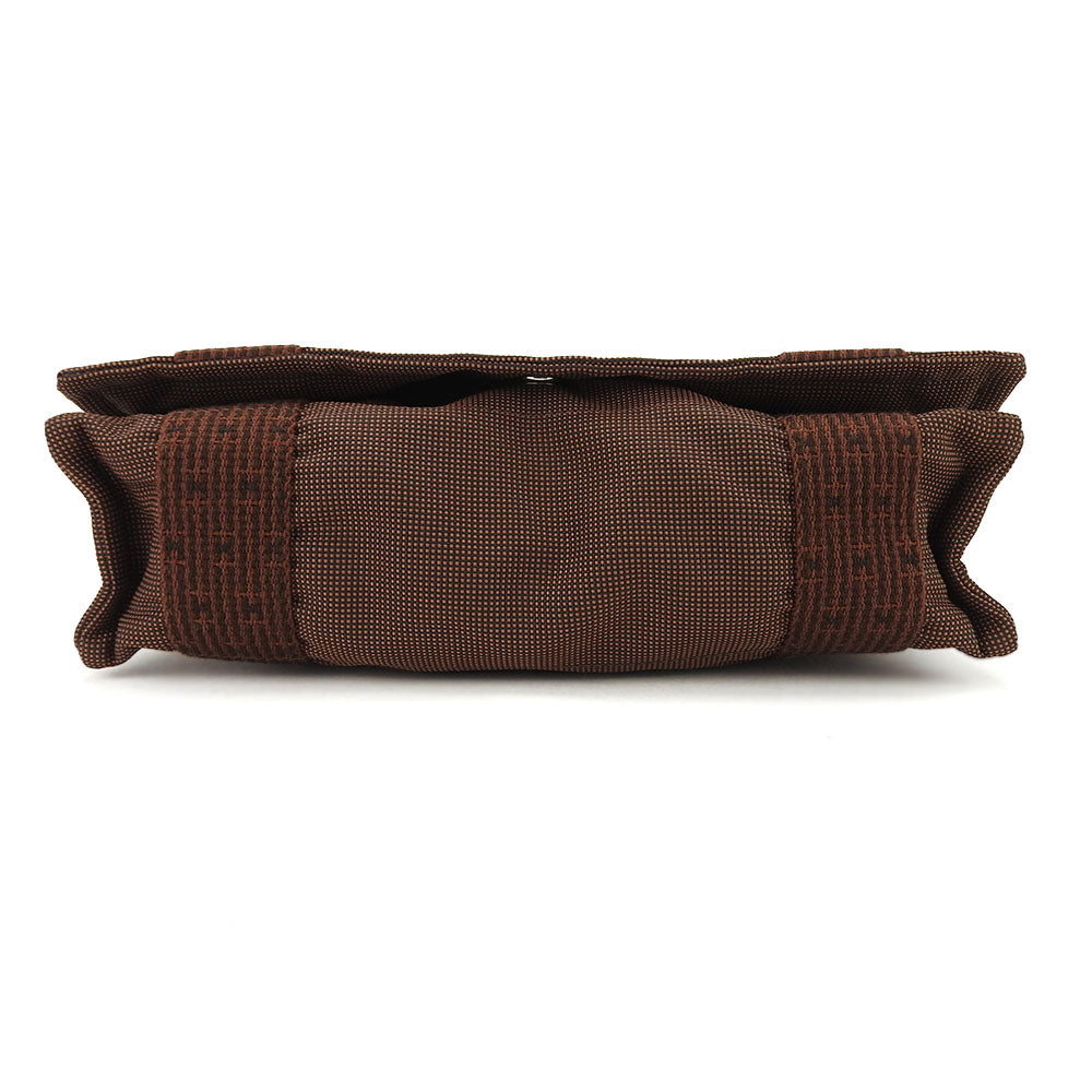 HERMES Shoulder Bag canvas Brown Her Line Bassus PM unisex(Unisex) Used