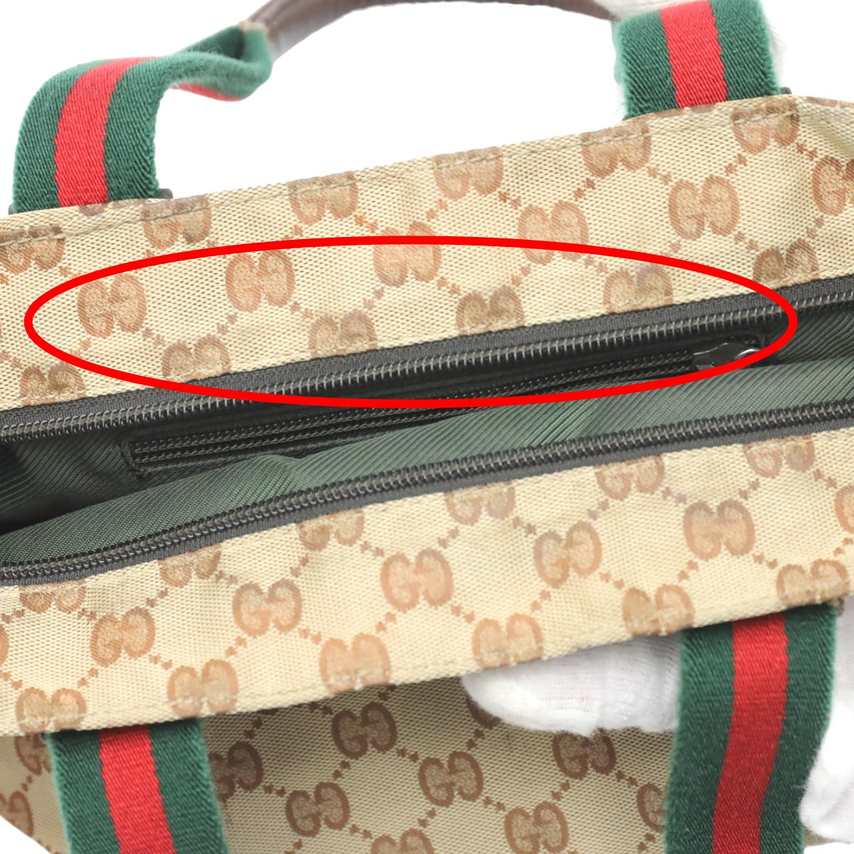GUCCI Handbag 131228 GG canvas beige Tote Bag Sherry line Women Used