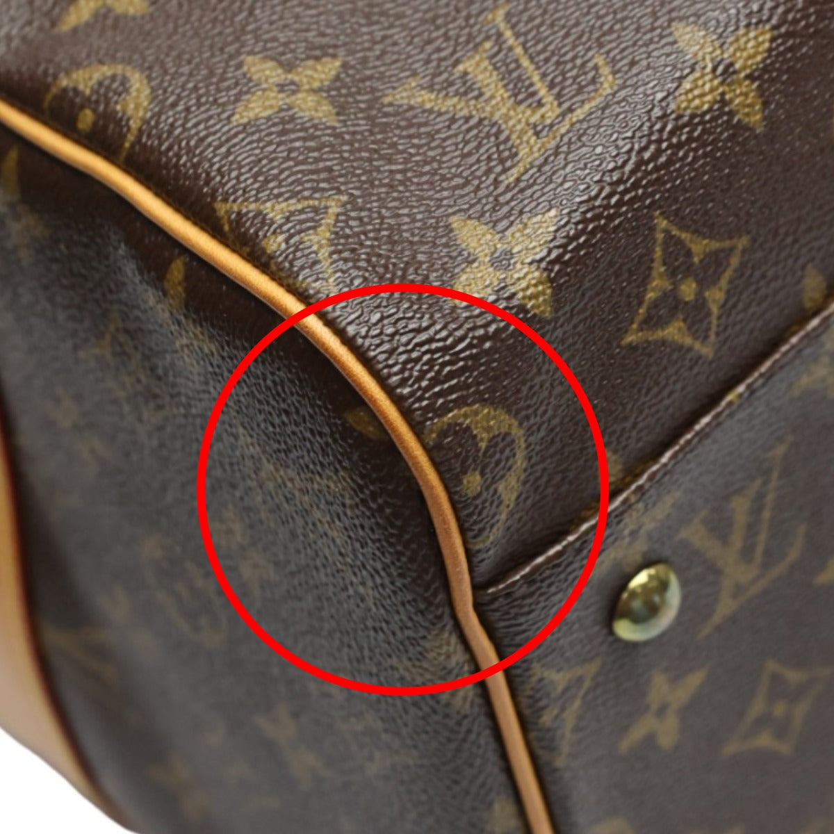 LOUIS VUITTON Boston Duffel bag M40074 Monogram canvas Brown Monogram Carryall
