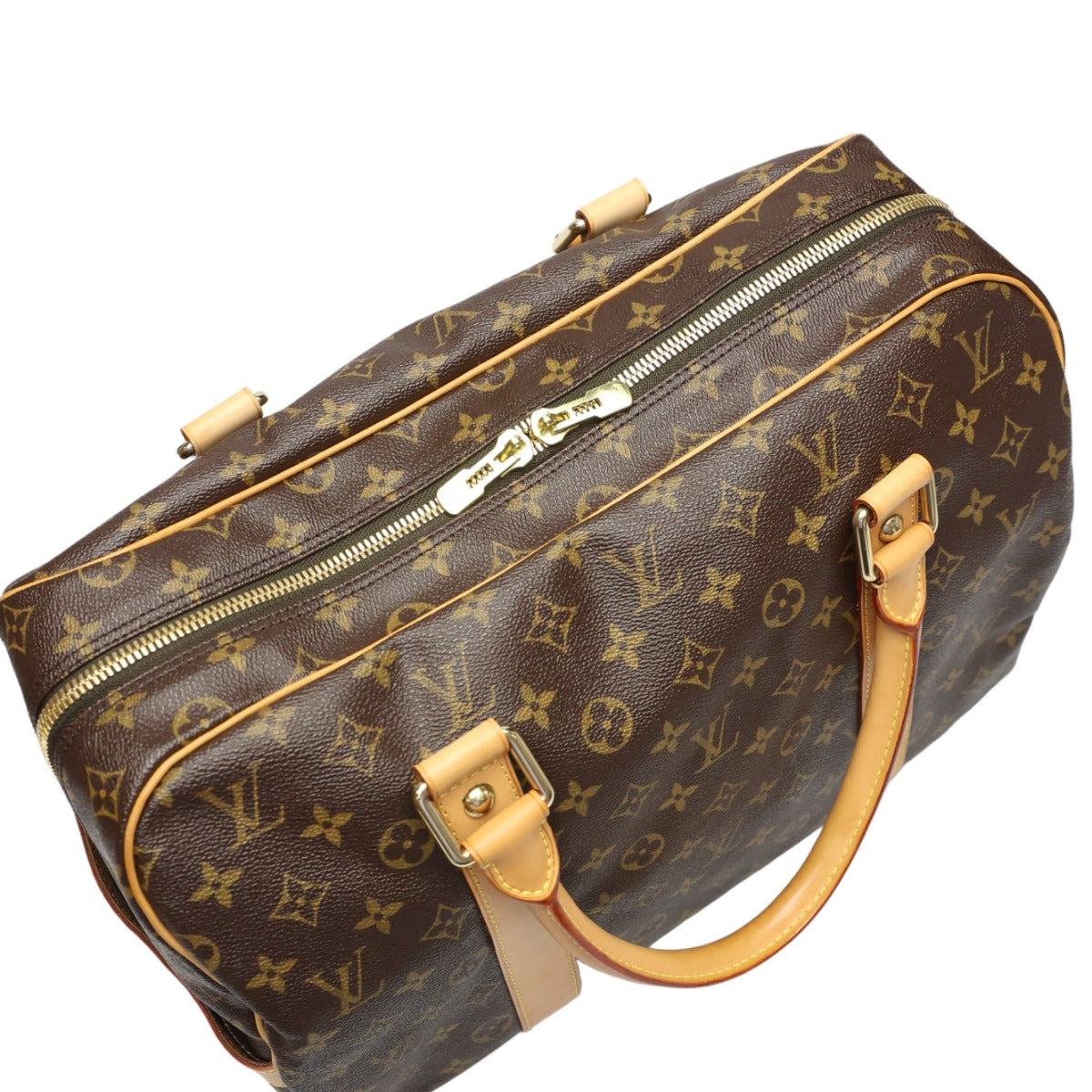 LOUIS VUITTON Boston Duffel bag M40074 Monogram canvas Brown Monogram Carryall