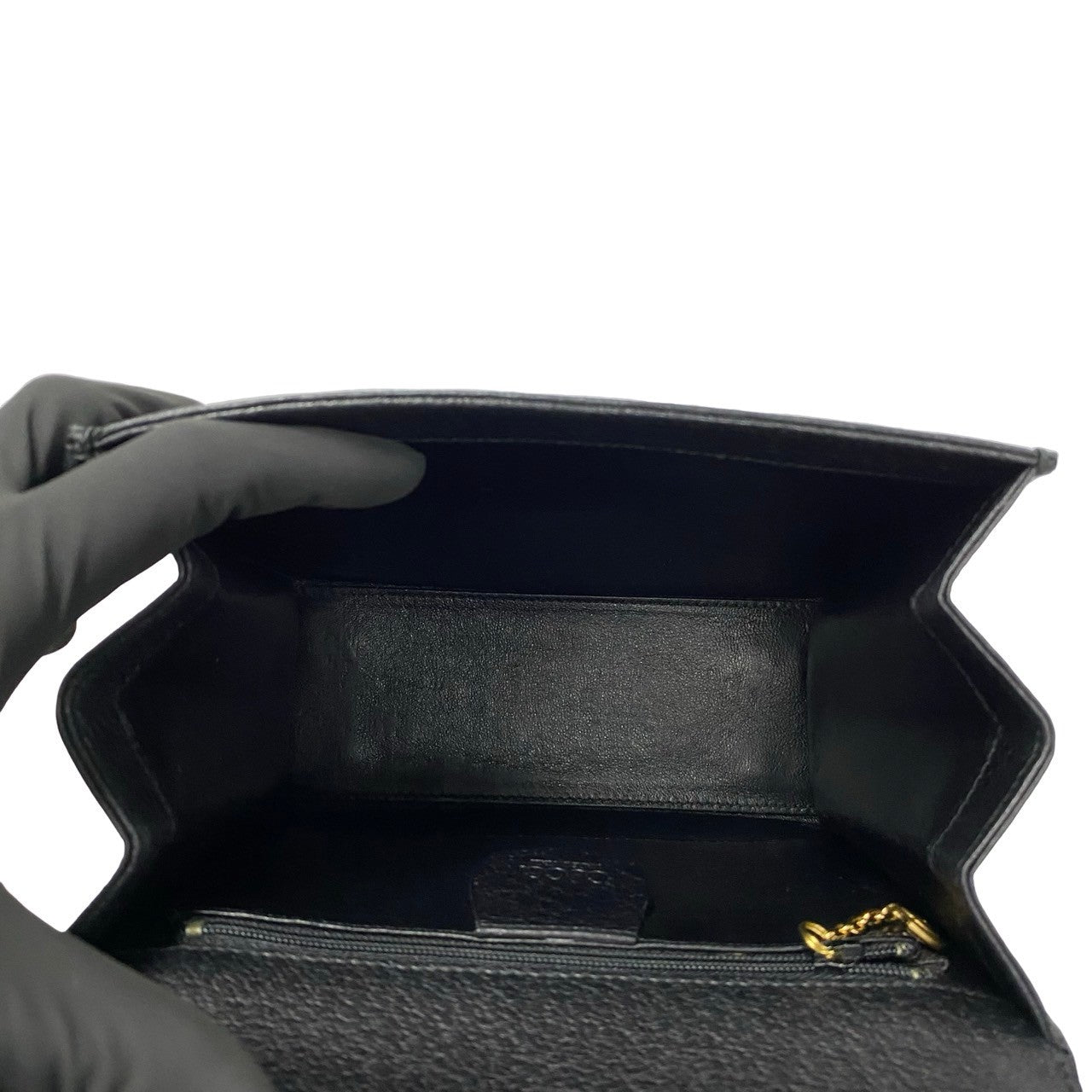 GUCCI Shoulder Bag leather black Ready lock