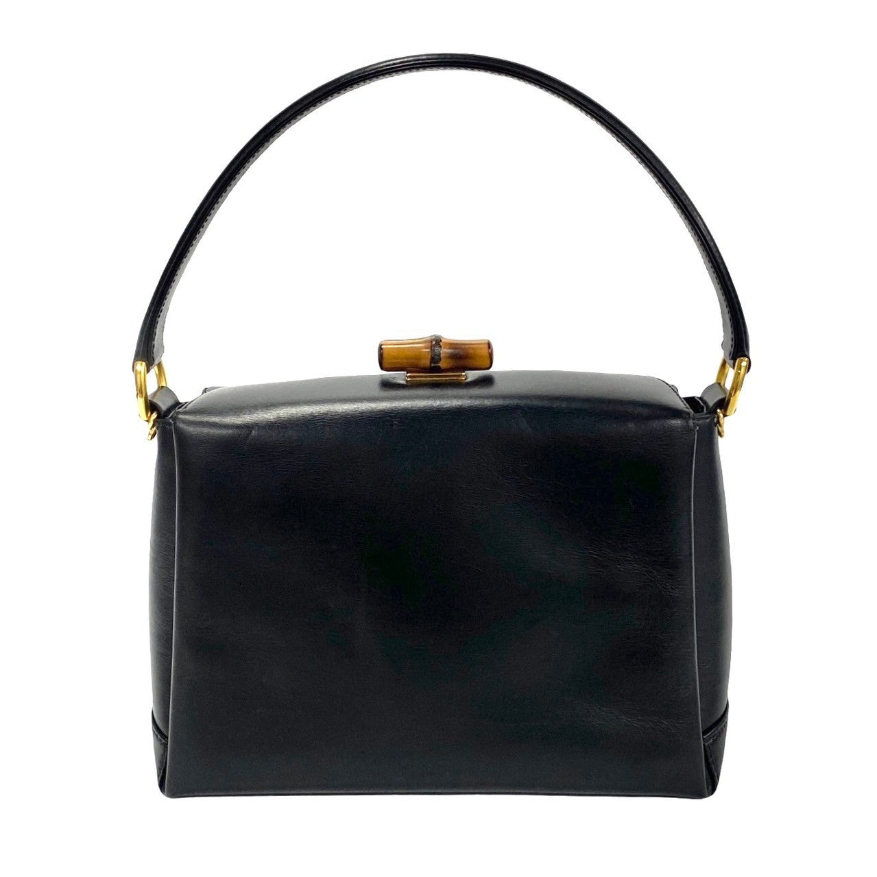 GUCCI Handbag leather black Bamboo