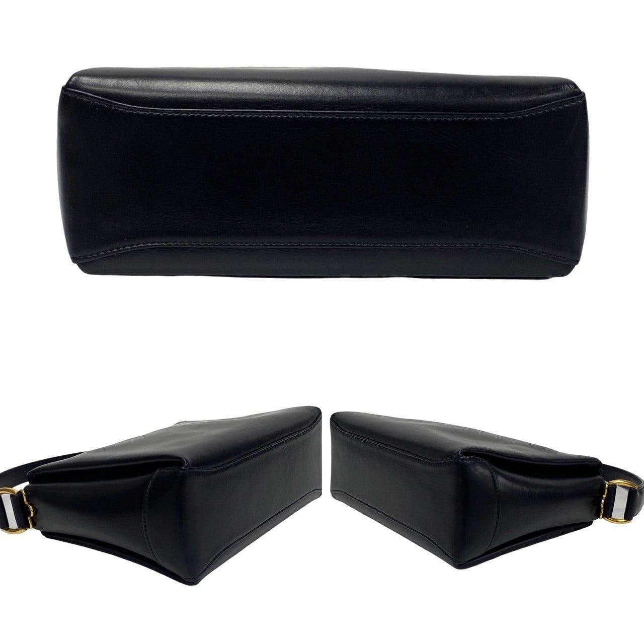 GUCCI Handbag leather black Bamboo