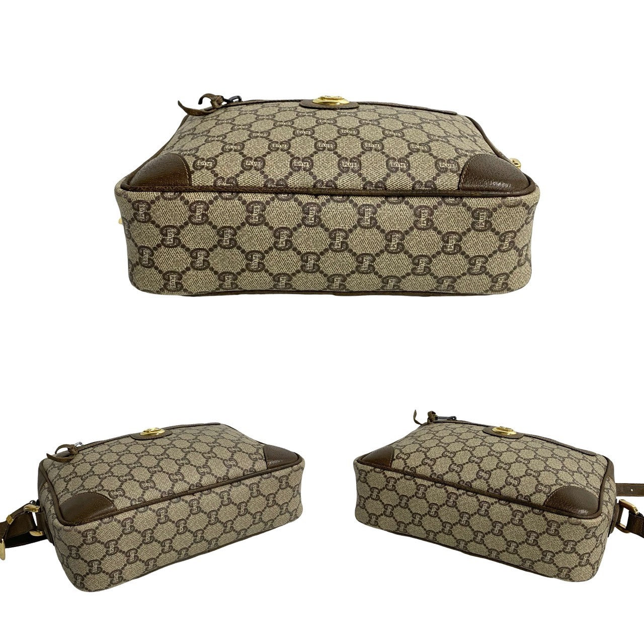 GUCCI Shoulder Bag leather Brown