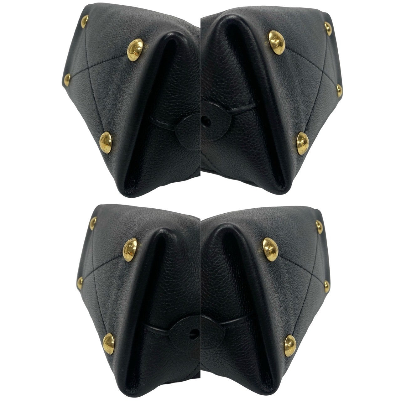 LOUIS VUITTON Handbag leather black Monogram Unplant