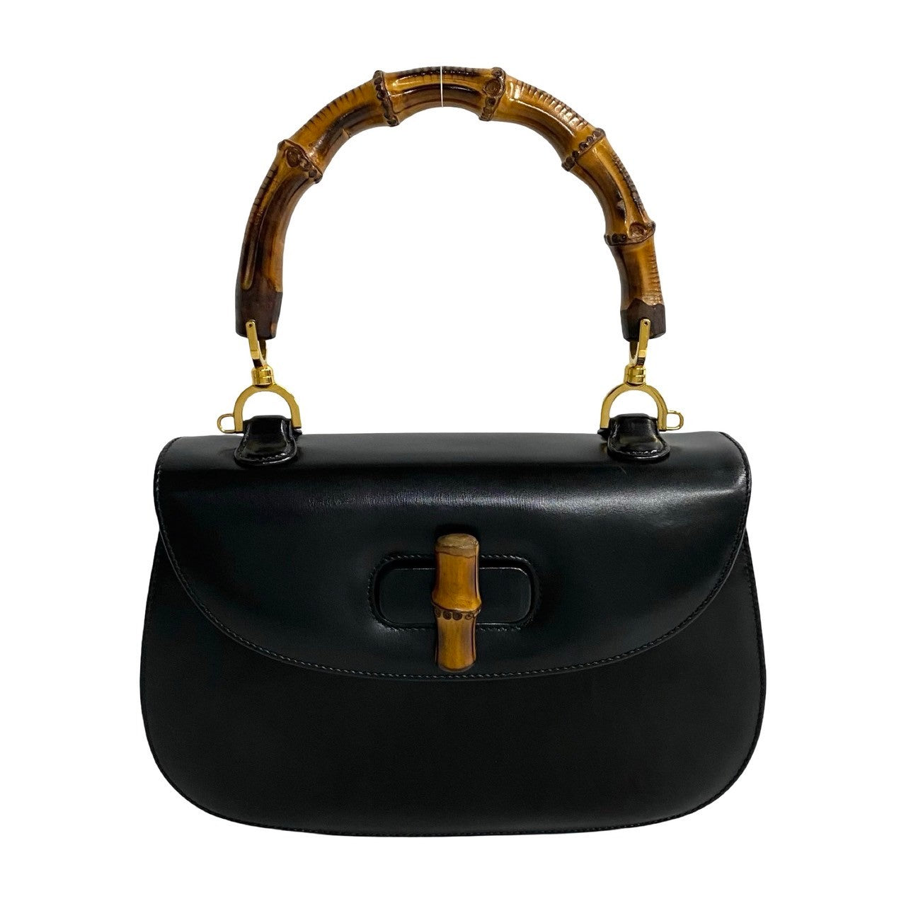 GUCCI Handbag leather black Bamboo