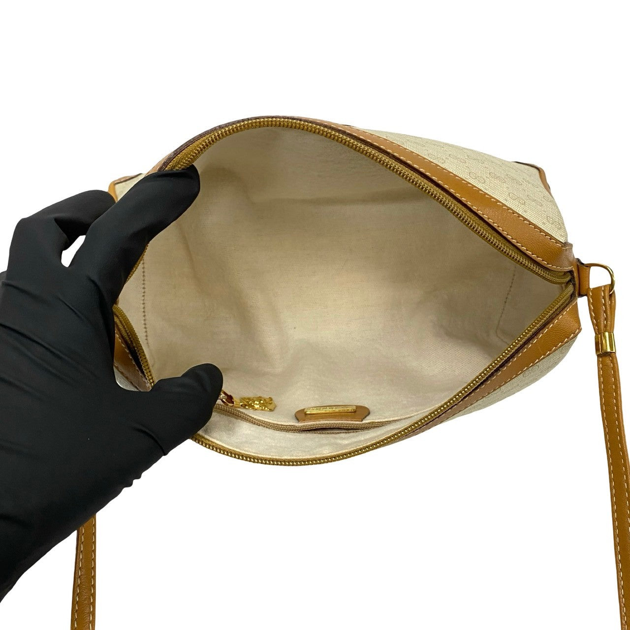 GUCCI Shoulder Bag leather Brown