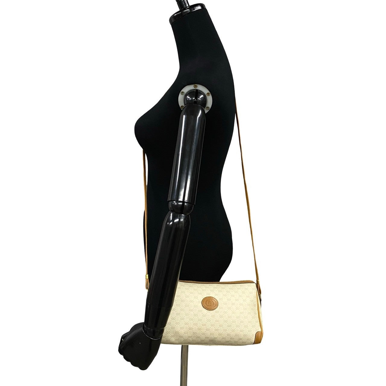 GUCCI Shoulder Bag leather Brown