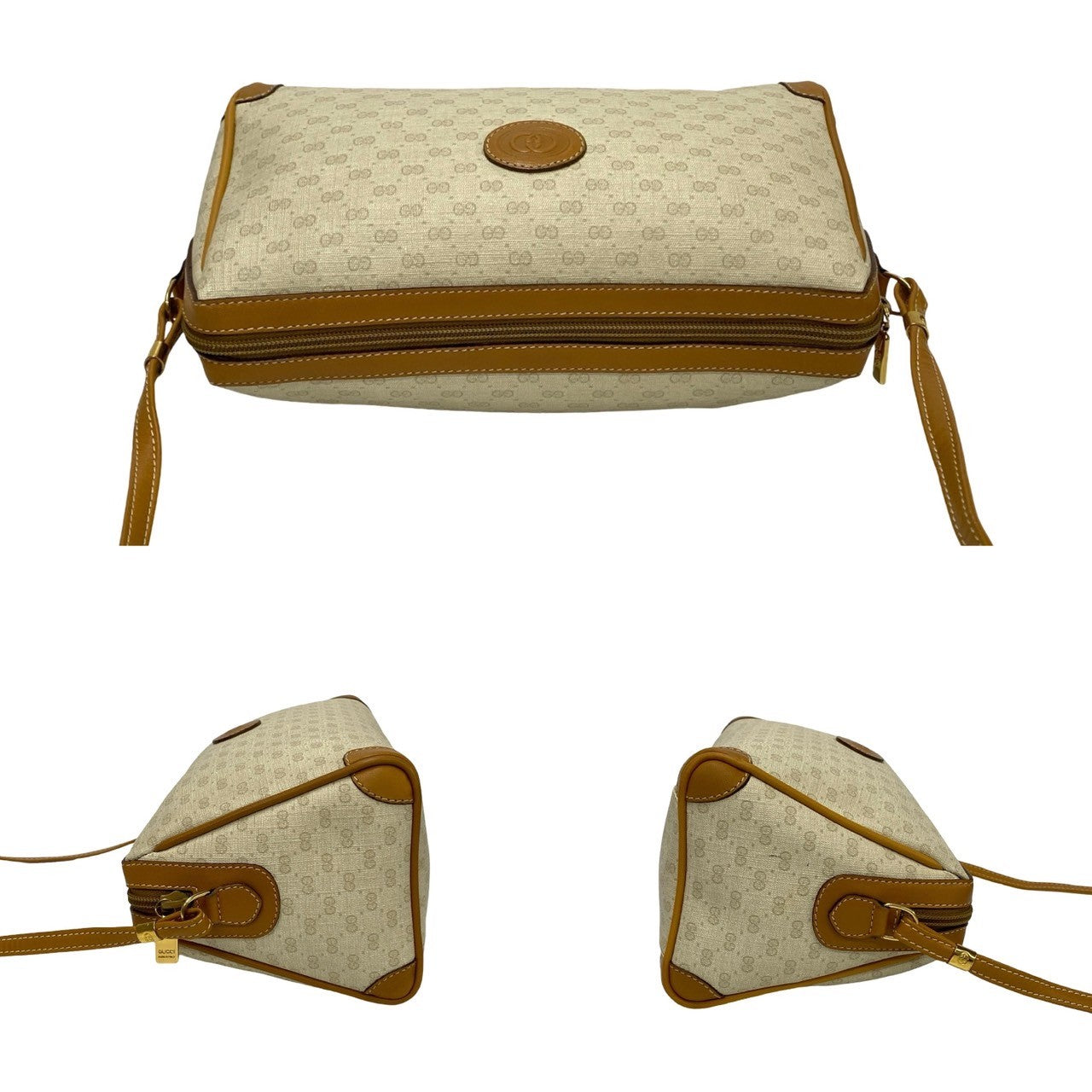 GUCCI Shoulder Bag leather Brown