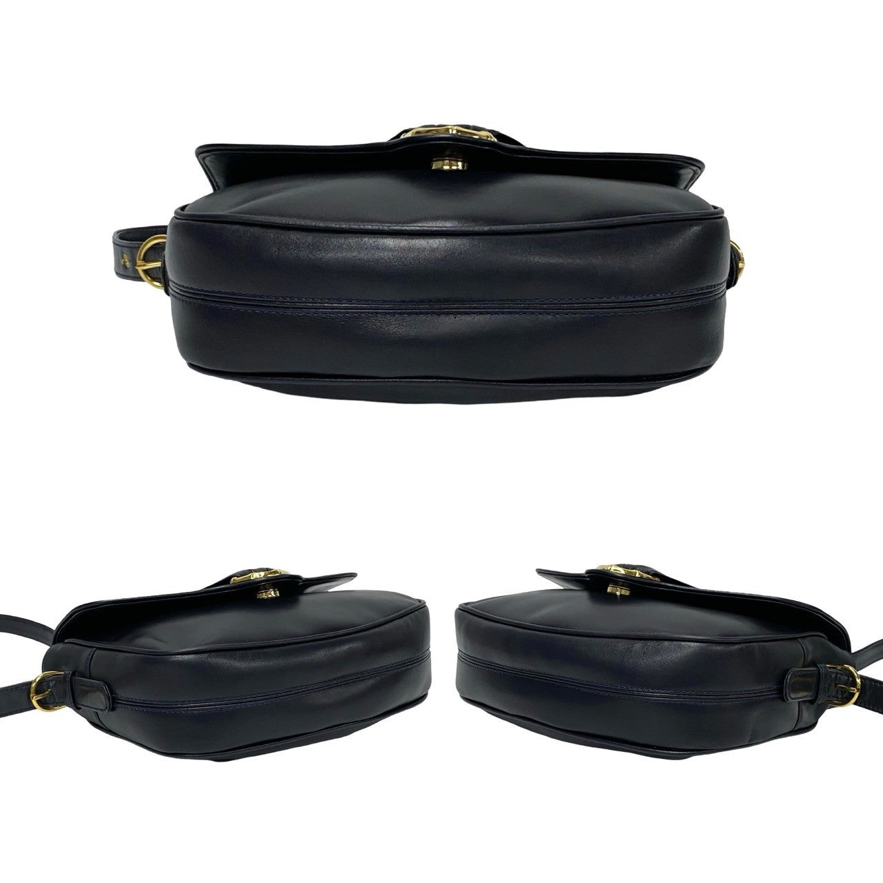 GUCCI Shoulder Bag leather black Old Gucci