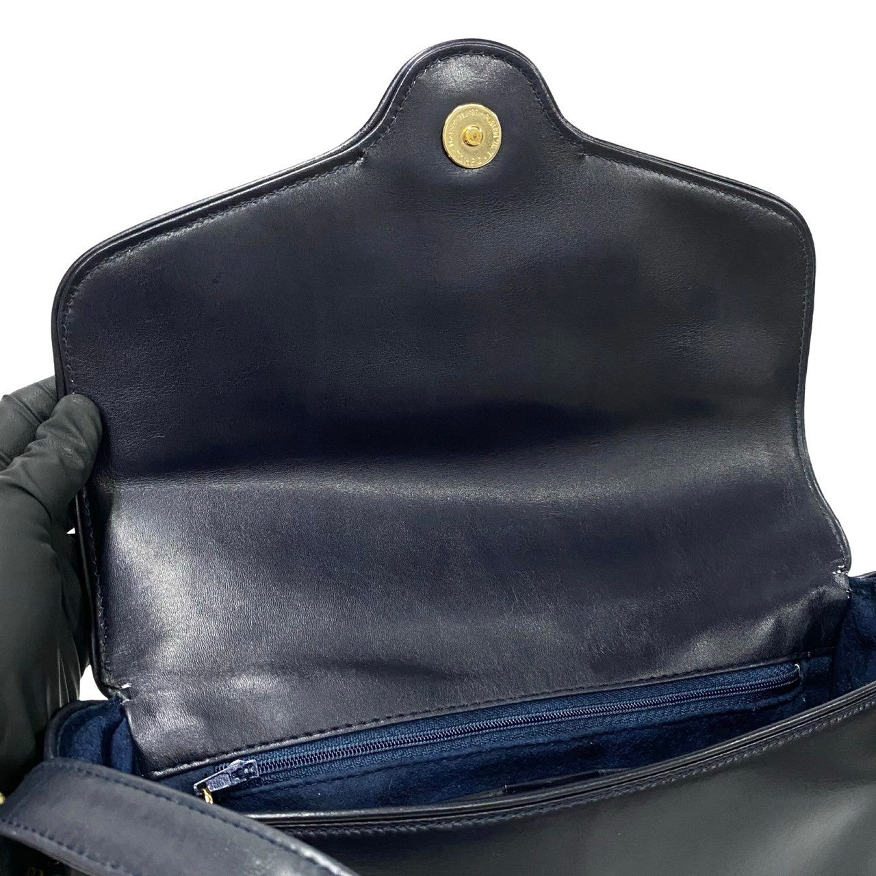 GUCCI Shoulder Bag leather black Old Gucci