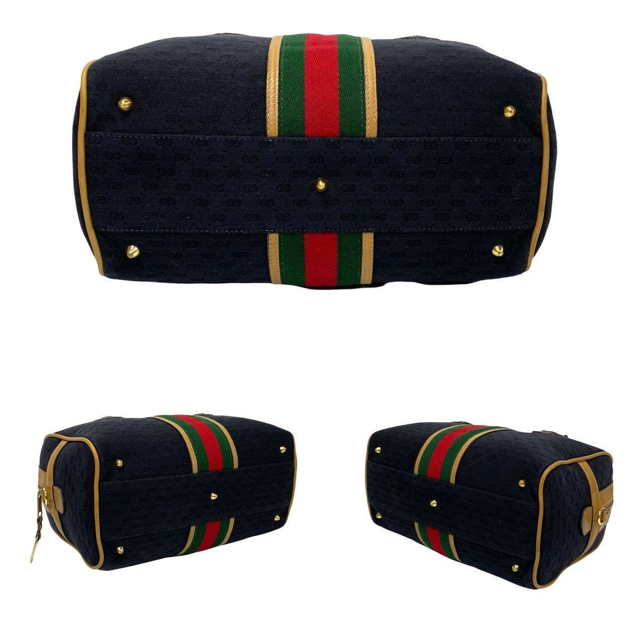 GUCCI Shoulder Bag leather black Sherry line