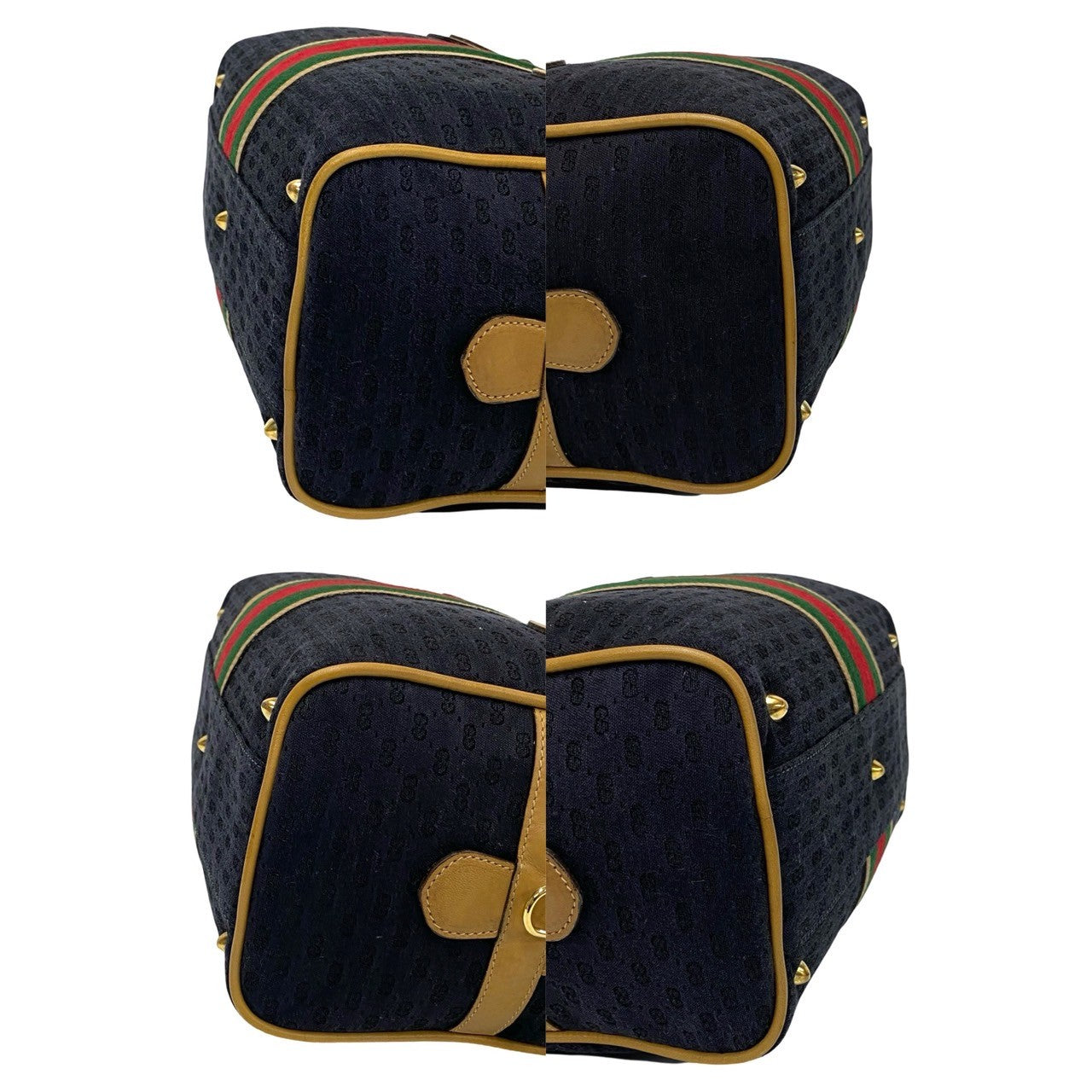 GUCCI Shoulder Bag leather black Sherry line