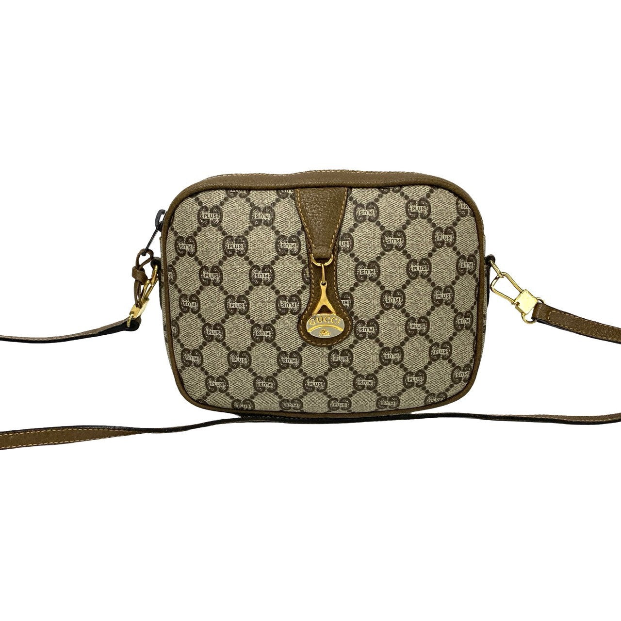 GUCCI Shoulder Bag leather Brown