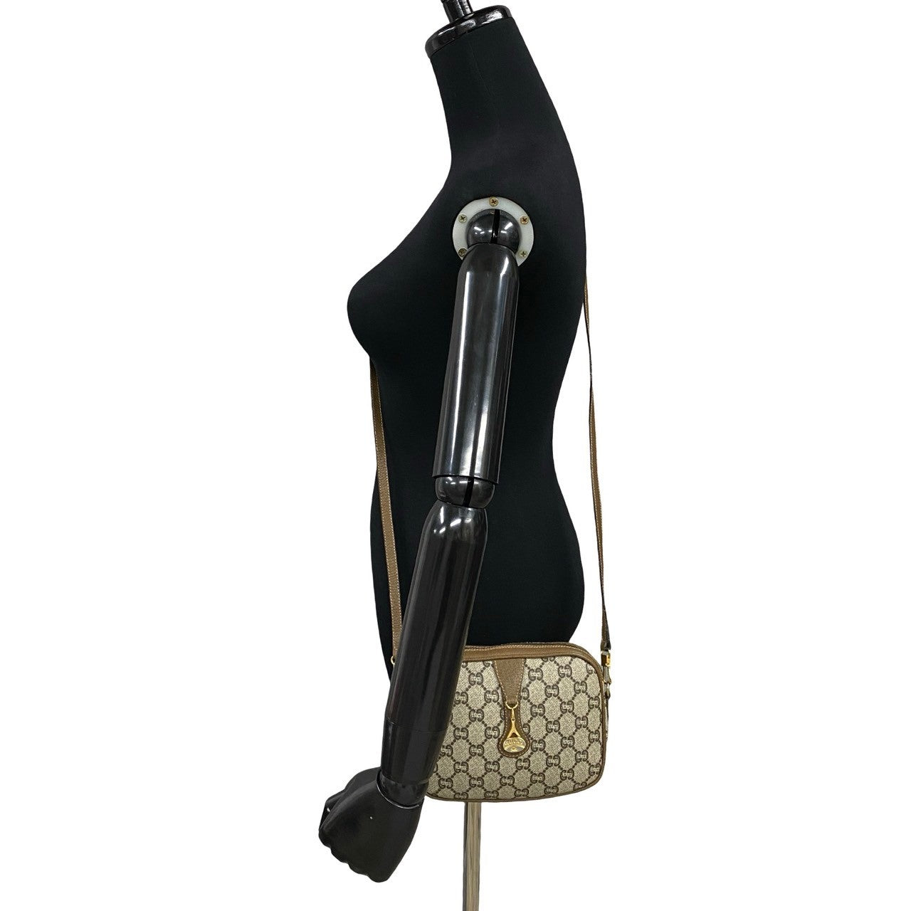 GUCCI Shoulder Bag leather Brown