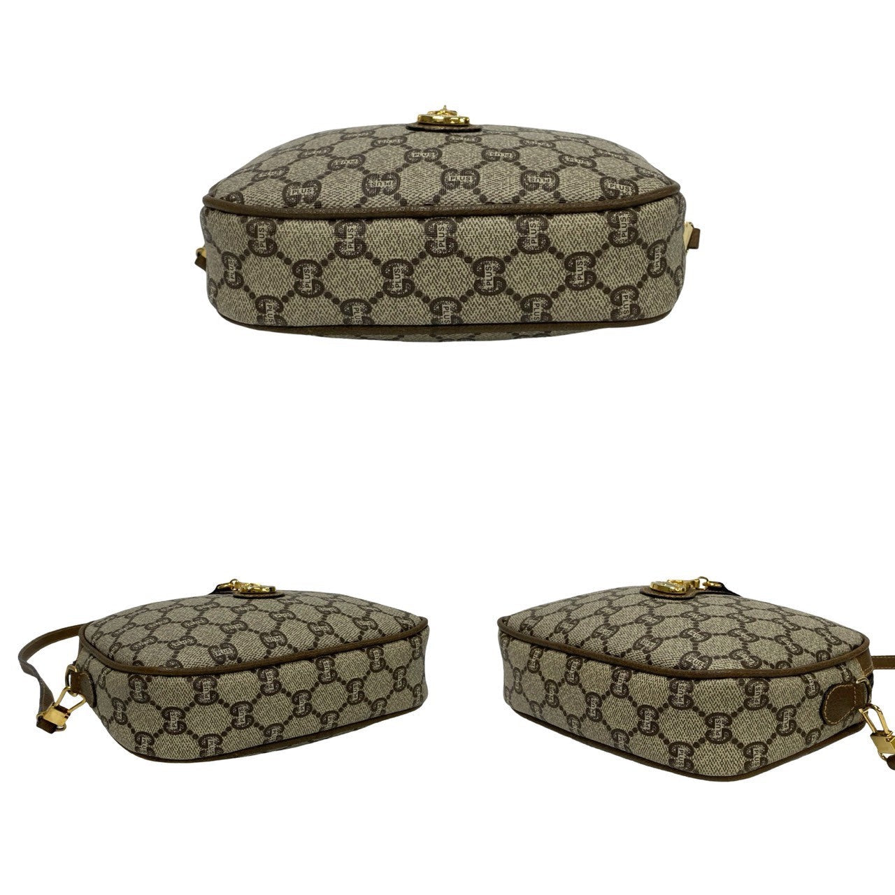 GUCCI Shoulder Bag leather Brown