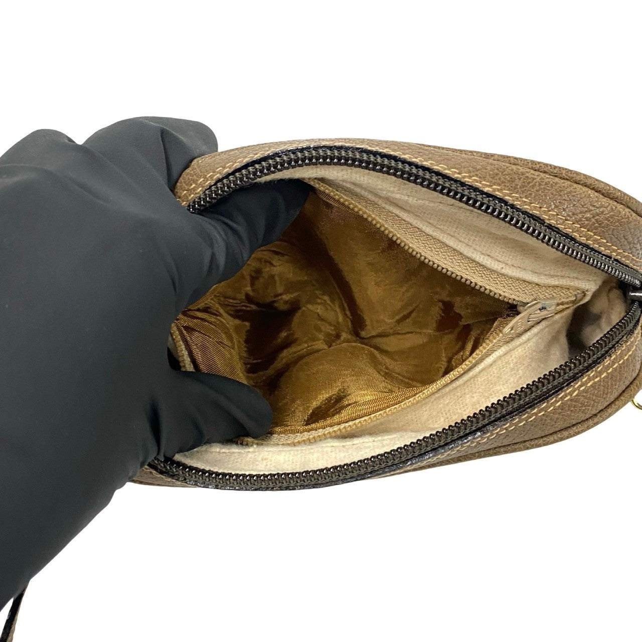 GUCCI Shoulder Bag leather Brown