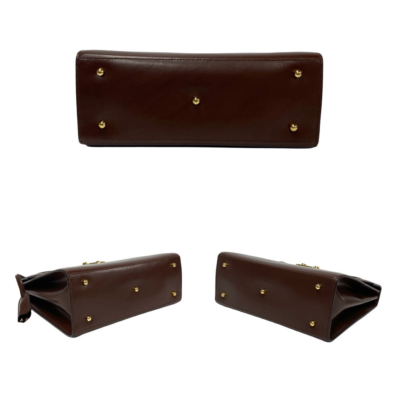 GUCCI Handbag Calfskin Brown Ready lock