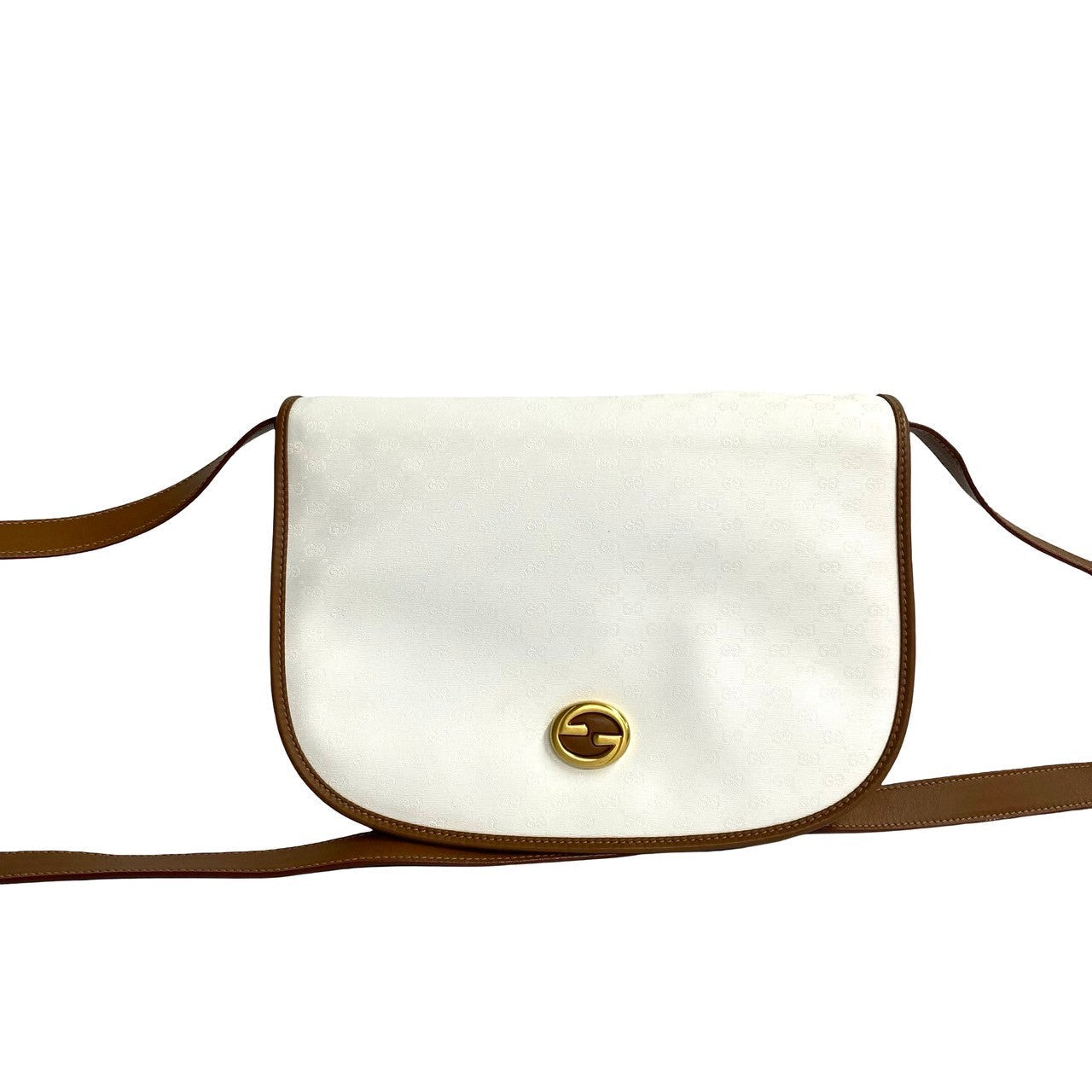 GUCCI Shoulder Bag leather white