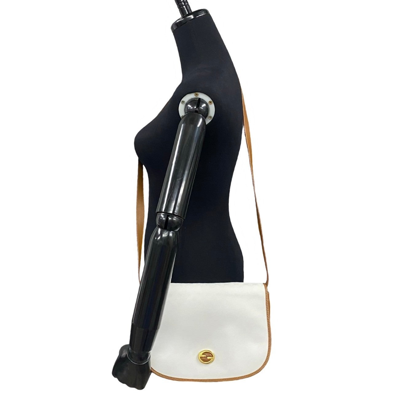 GUCCI Shoulder Bag leather white
