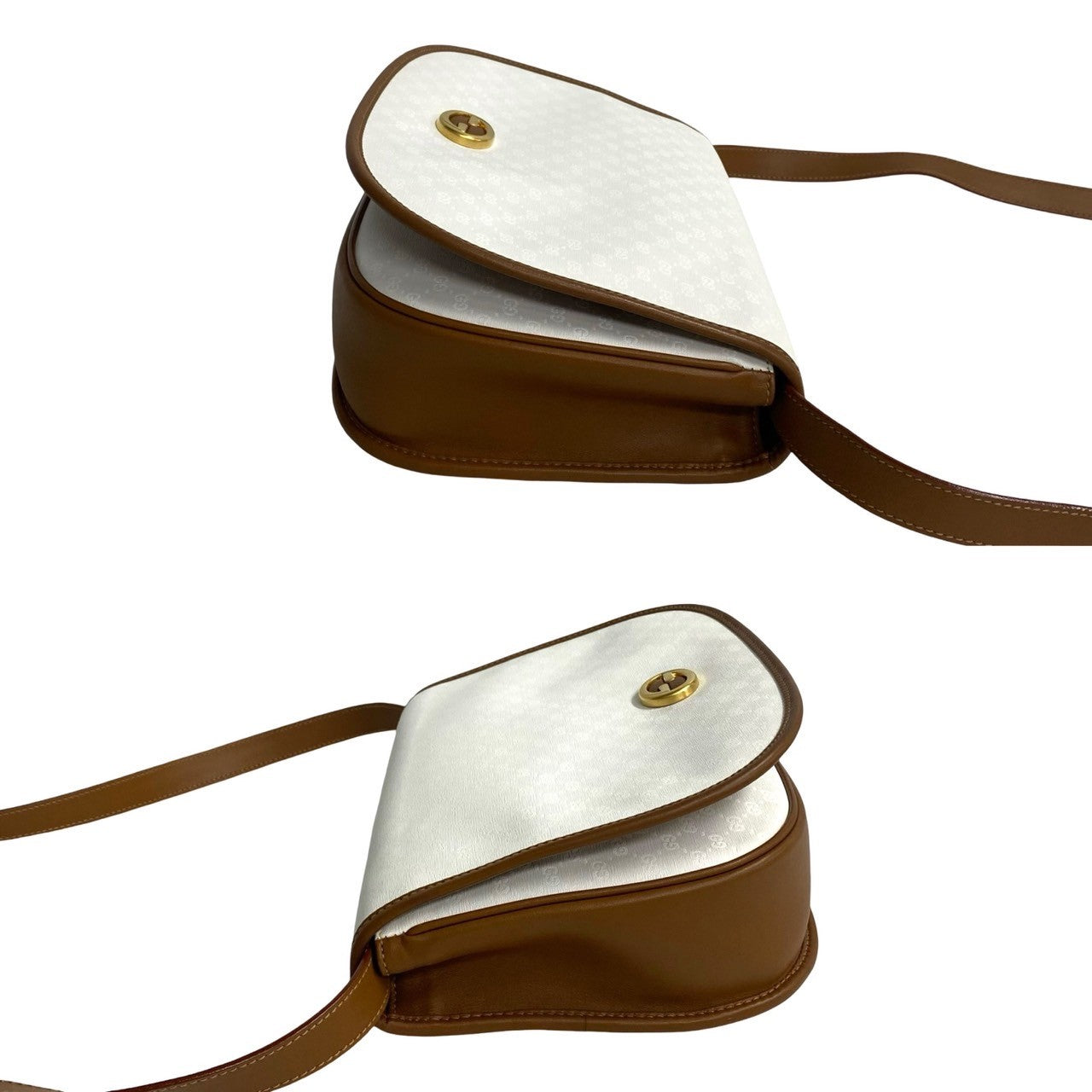 GUCCI Shoulder Bag leather white