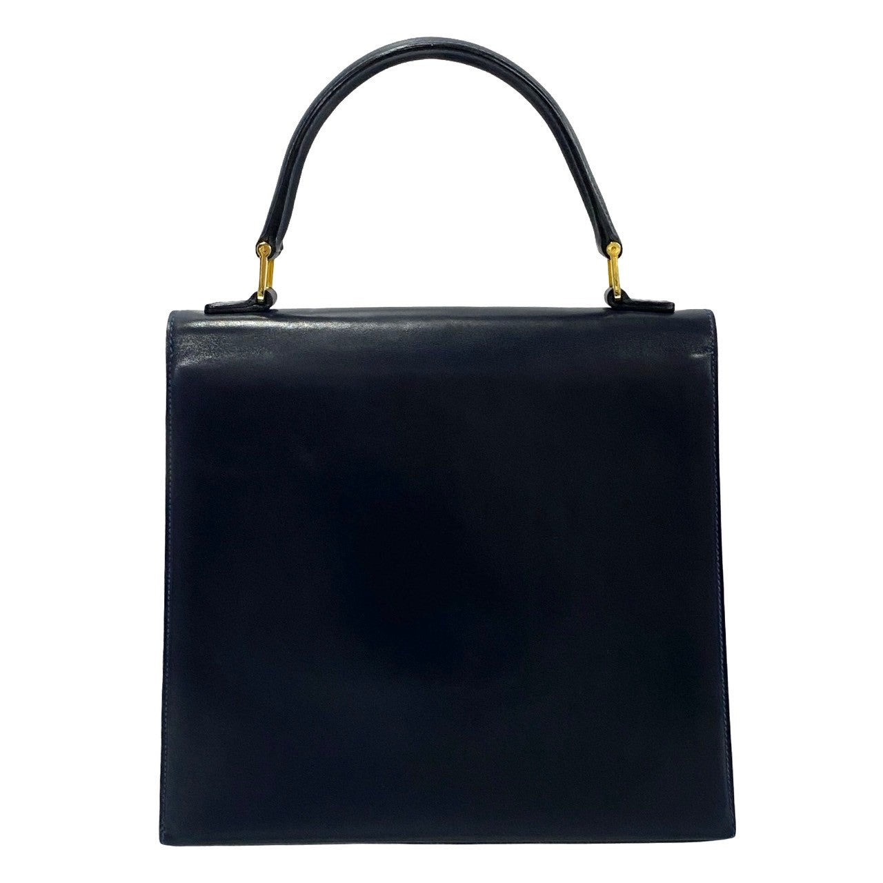 GUCCI Handbag Calfskin Navy