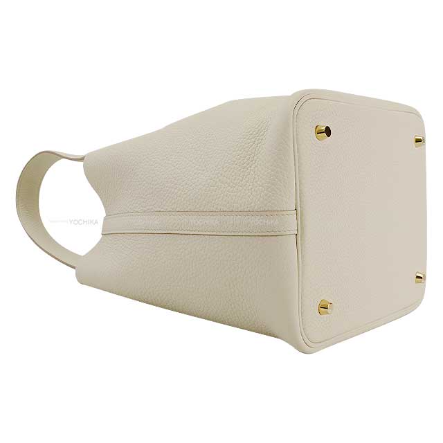 HERMES Handbag Picotin Lock 22 MM Beton Taurillon Clemence Gold HW Stamp