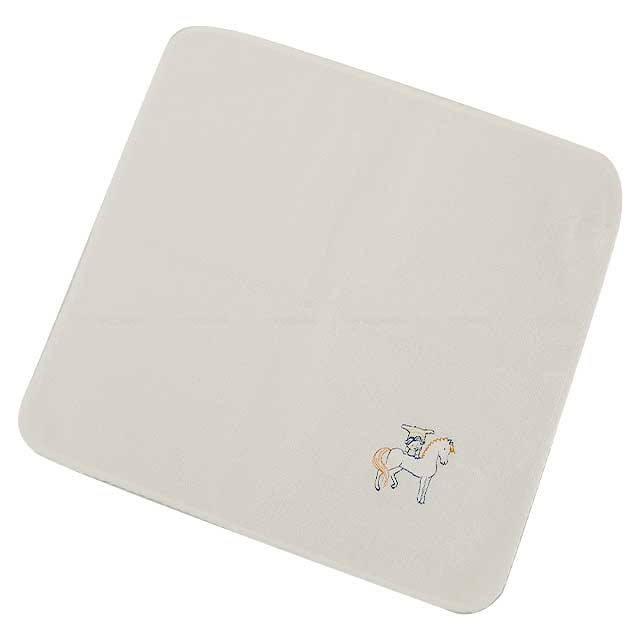 HERMES towel Carre Cabriol Blanc/Cream Cotton100%