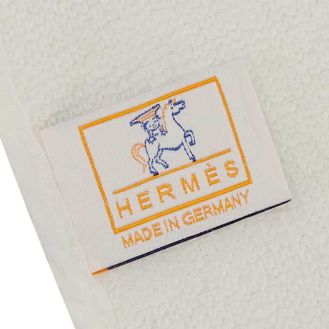HERMES towel Carre Cabriol Blanc/Cream Cotton100%
