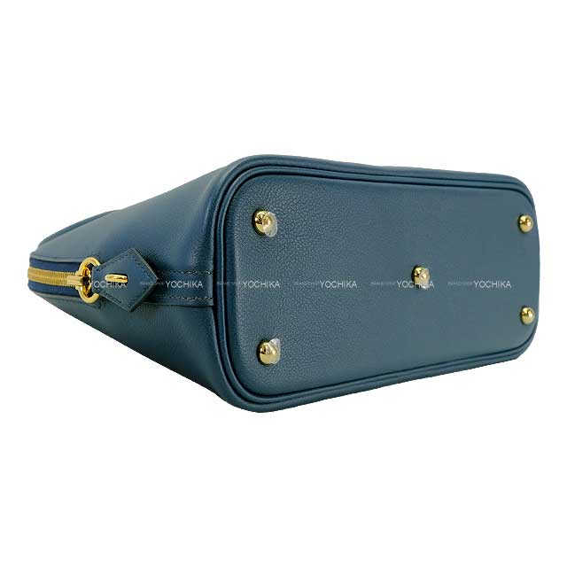 HERMES Shoulder bag Bolide1923 25 Verso Bleu de Prusse/Vert Fizz Evercolor/Veau Swift Gold HW Stamp