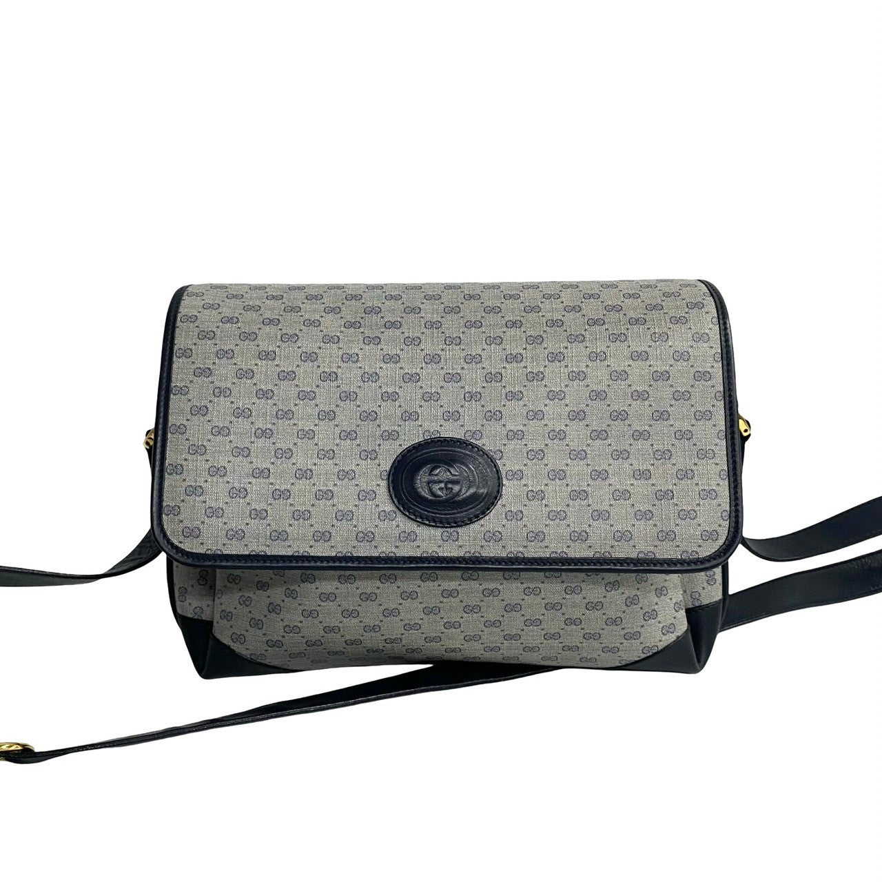 GUCCI Shoulder Bag leather Navy