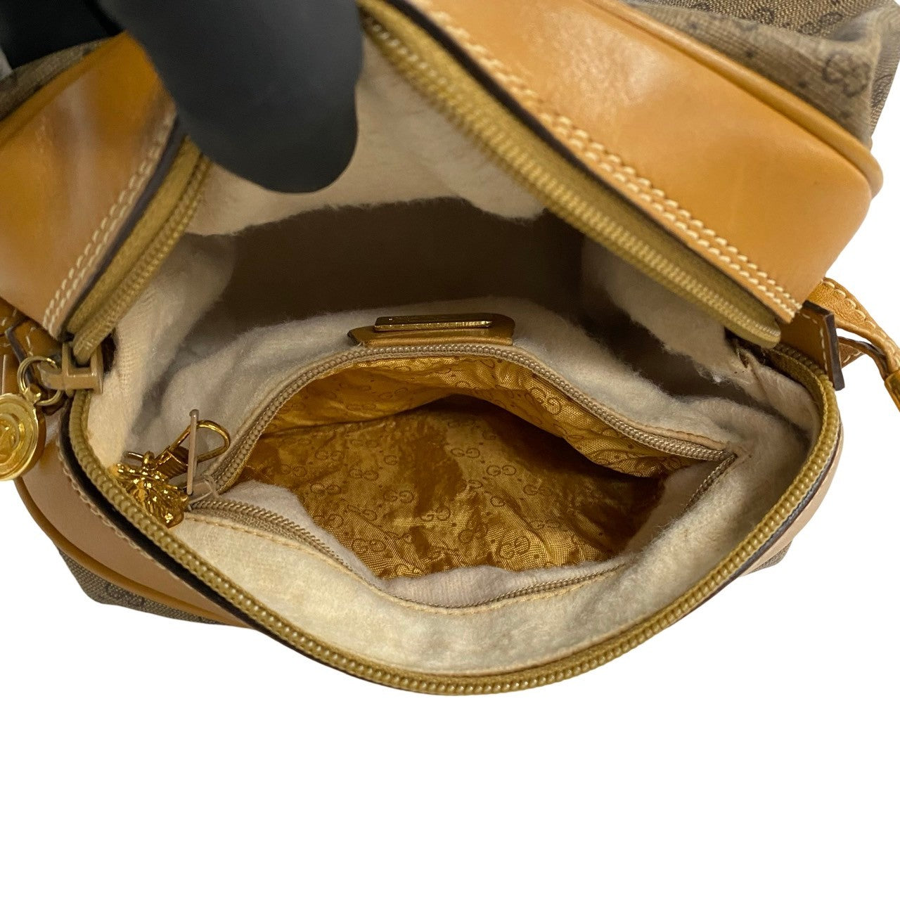 GUCCI Shoulder Bag leather Brown